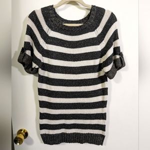 Ann Taylor gray and white sweater